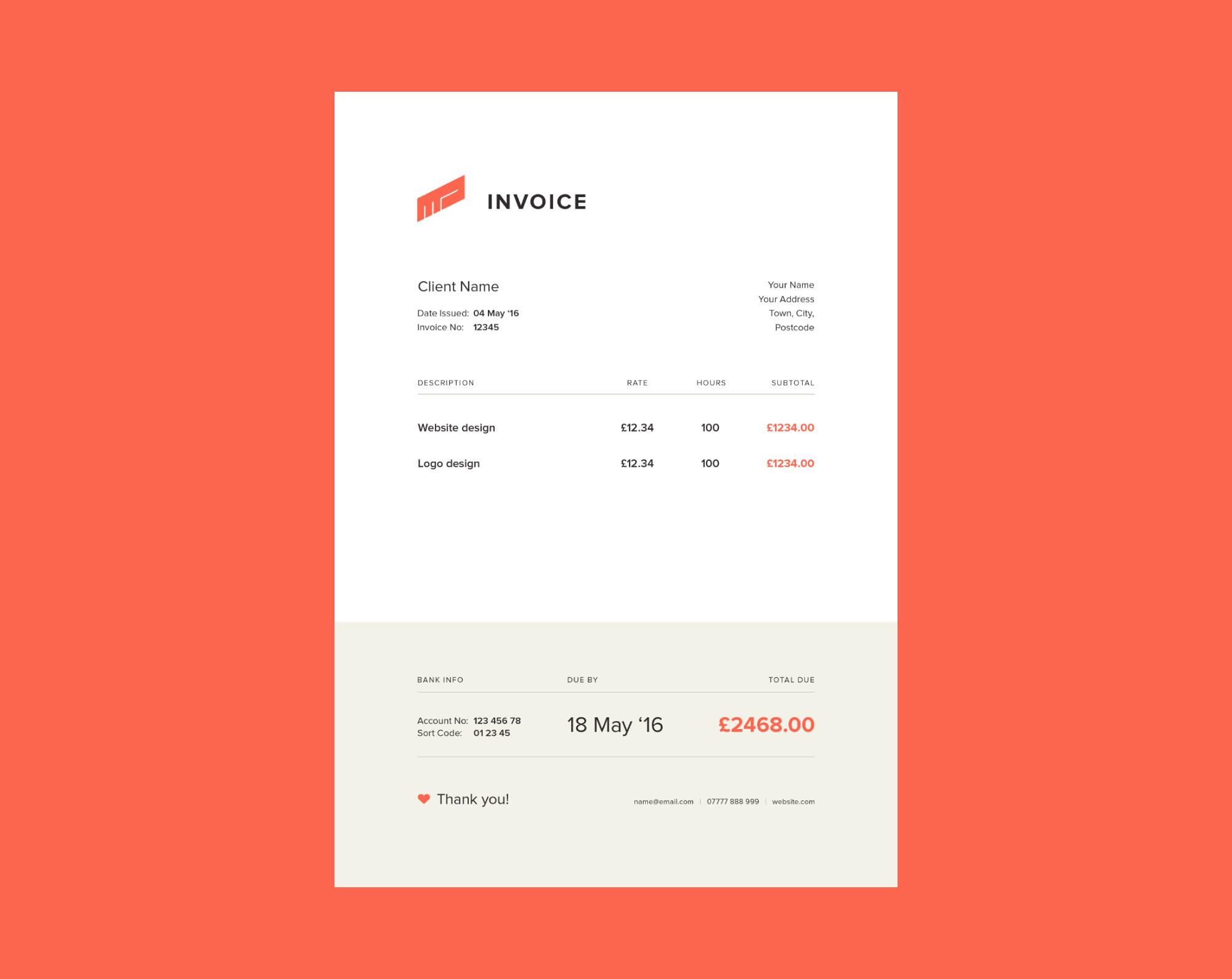 Minimal Invoice Template